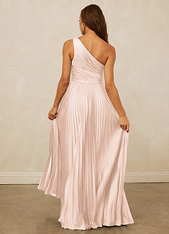 Christian Siriano Bridal for Azazie 1008 Bridesmaid Dresses Blushing Pink A-Line One Shoulder Stretch Satin Dress image7