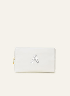 front Initial Letter Cosmetic Bag