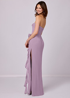Barbie ♥ Azazie Bridesmaid Dresses Wisteria Sheath Strapless Chiffon Convertible Dress image4