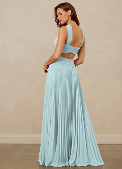 Christian Siriano Bridal for Azazie 1009 Brautjungfernkleider A-Linie Plissee Chiffon Kleid Nebel image3