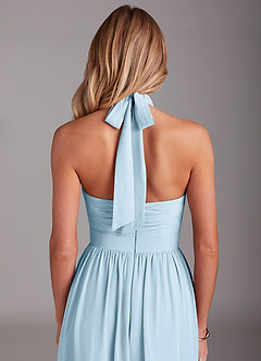 Azazie Avary Bridesmaid Dresses Sky Blue A-Line Pleated Chiffon Dress image7