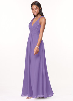 Azazie Maren Bridesmaid Dresses Tahiti A-Line Pleated Chiffon Dress image3