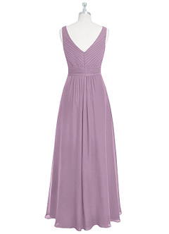 Azazie Pierrette Robes de demoiselle d'honneur Robe Trapèze en Mousseline de soie Plissée Glycine image8