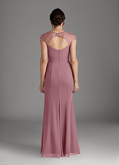 Azazie Blanchett Final Sale Vintage Mauve Mermaid Sequins Chiffon Dress image5