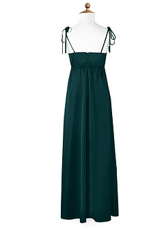 Azazie Violeta Junior Robe Trapèze en Satin extensible Arc Vert Pin image6