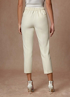 front Kennedy Ivory Refined Weave  Performance Dress Pants