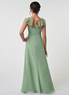 Azazie Amada Vestido de Matcha de Gasa/ Chiffon de Acampanado con Volante image2