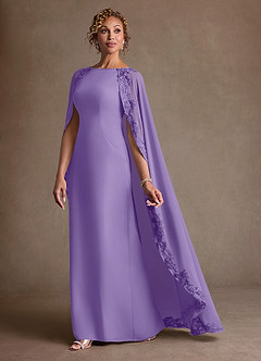 Azazie Artemisia vestidos de madre de la novia Vestido de Tahití de Gasa de Corte Recto con Encaje image4