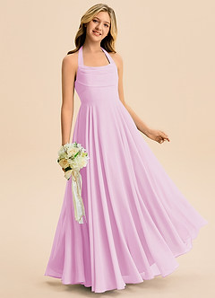 Azazie Kady Junior Candy Pink A-Line Sweetheart Neckline Chiffon Dress image3