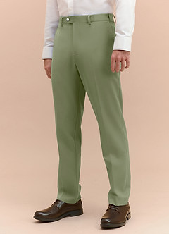 front James Pistachio Structured Stretch Dress Pants