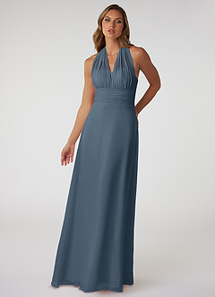 Azazie Fifi Bridesmaid Dresses Neptune A-Line Strapless Chiffon Convertible Dress image2