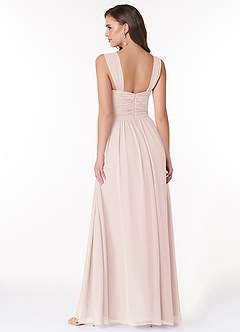 Azazie Zapheira Bridesmaid Dresses Rose Petal A-Line Ruched Chiffon Dress image2