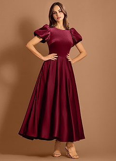Orlisse Merlot Midi Dress image3