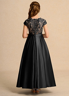 Azazie Bunny Girl Robe Demoiselle D'honneur Fillette Robe Princesse en Dentelle Noir image2