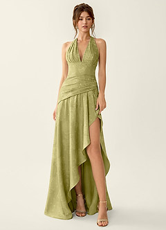 Anliem Celadón Vestido de fiesta jacquard image6