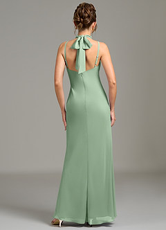 Azazie Cassiana Bridesmaid Dresses Matcha Mermaid Pleated Chiffon Dress image6