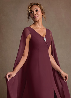 Azazie Boudica Suknie dla Matki Panny Młodej Linia A Pofałdowany Szyfon Długość podłogi Sukienka image5