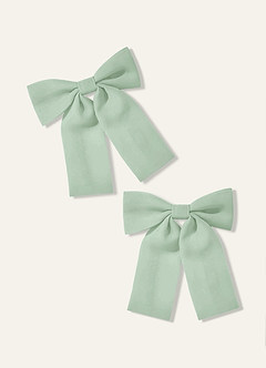 front Girls Chiffon Bow Hair Clip (Pack of 2)