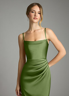 Azazie Leonis Bridesmaid Dresses Juniper Mermaid Pleated Stretch Satin Convertible Dress image3