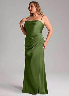 Azazie Leonis Bridesmaid Dresses Juniper Mermaid Pleated Stretch Satin Convertible Dress image12