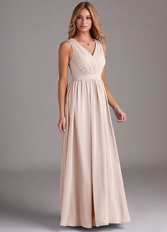 Azazie Kingsley Bridesmaid Dresses Rose Petal A-Line Lace Chiffon Dress image5