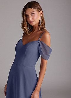 Azazie Marley Bridesmaid Dresses Stormy A-Line Off the Shoulder Chiffon Convertible Dress image9