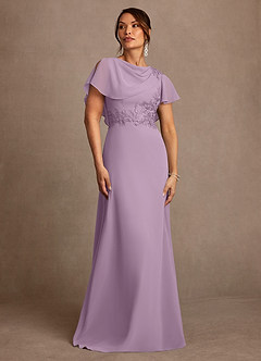 Azazie Frieda Mother of the Bride Dresses Wisteria A-Line Applique Chiffon Dress image1