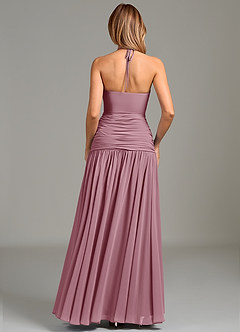 Azazie Vashti Bridesmaid Dresses Vintage Mauve A-Line Chiffon Dress image2