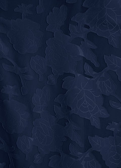 Azazie Raisa Bridesmaid Dresses Dark Navy A-Line Off the Shoulder Floral Burnout Dress image9