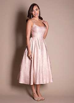 Abito Midi Oro Rosa Vitoria image9