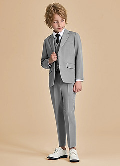 front Oliver Boys Grey 5-Piece Suit