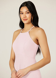 Azazie Sarah Brautjungfernkleider Empire Plissee Chiffon Kleid Zartrosa image6
