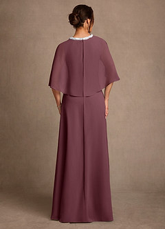 Azazie Winnifred Suknie dla Matki Panny Młodej Linia A Zroszony Szyfon Długość podłogi Sukienka image3