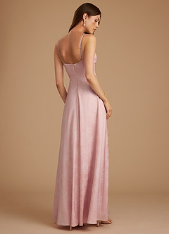 Azazie Moira Bridesmaid Dresses Pastel Pink Blossom A-Line with Pockets Blossom Dress image2