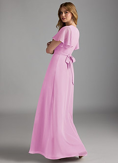 Azazie Zaniah Bridesmaid Dresses Candy Pink A-Line Chiffon Dress image7
