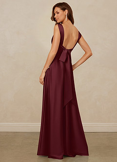 Christian Siriano Bridal for Azazie 1001 Brautjungfernkleider A-Linie Herzausschnitt Stretch-Satin Kleid Cabernetrot image2