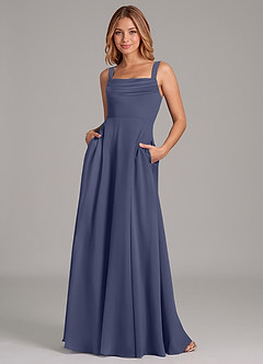 Azazie Shaude Bridesmaid Dresses Stormy A-Line Pleated Chiffon Dress image1