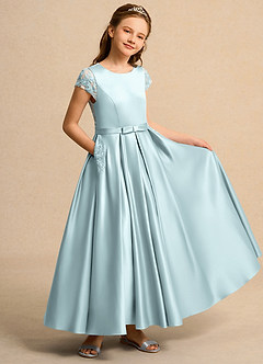 Azazie Bunny Girls Formal Flower Girl Dresses Mist Ball-Gown Lace Dress image1