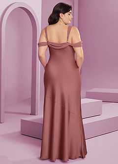 Barbie ♥ Azazie Abiti da Damigella Abito Tubino in Raso Elasticizzato Plissettato Ametista image7