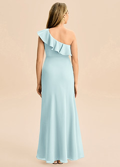 Azazie Alissa Junior Sea Glass Mermaid Ruched Chiffon Dress image6