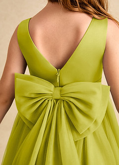 Azazie Winnie Robe Demoiselle D'honneur Fillette Robe Princesse en Tulle Arc Citronnelle image7