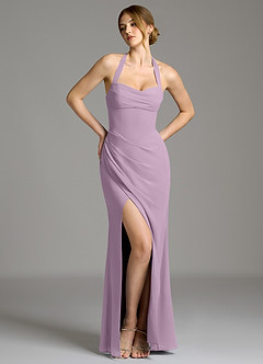 Azazie Serenity Bridesmaid Dresses Wisteria Mermaid Sweetheart Neckline Chiffon Dress image3