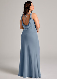 Azazie Rylina Brudtärnklänningar Klä av Sjöjungfru i Chiffong Plisserad Skymning image8