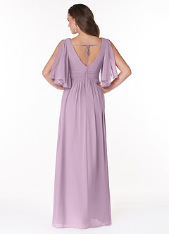 Azazie Temeka Bridesmaid Dresses Wisteria A-Line Ruched Chiffon Dress image2