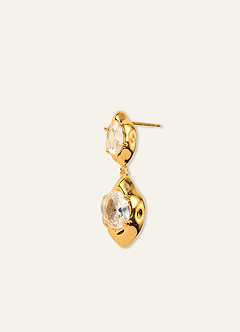 front Boucles d'oreilles pendantes en cristal serti fondu