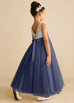 Azazie Tay Flower Girl Dresses Stormy A-Line Sequins Tulle Dress image5