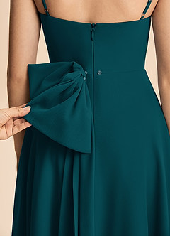 Azazie Bear Junior Pine A-Line Pleated Chiffon Dress image6