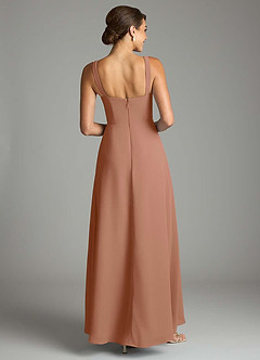 Azazie Debra Bridesmaid Dresses Bronzer A-Line with Pockets Chiffon Convertible Dress image6