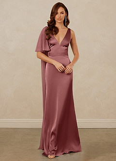 Christian Siriano Bridal for Azazie 1011 Robes de demoiselle d'honneur Robe Sirène en Satin extensible Arc Améthyste image3