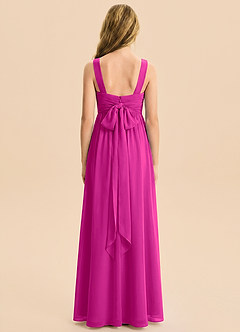 Azazie Kora Junior Fuchsia A-Line Pleated Chiffon Dress image6